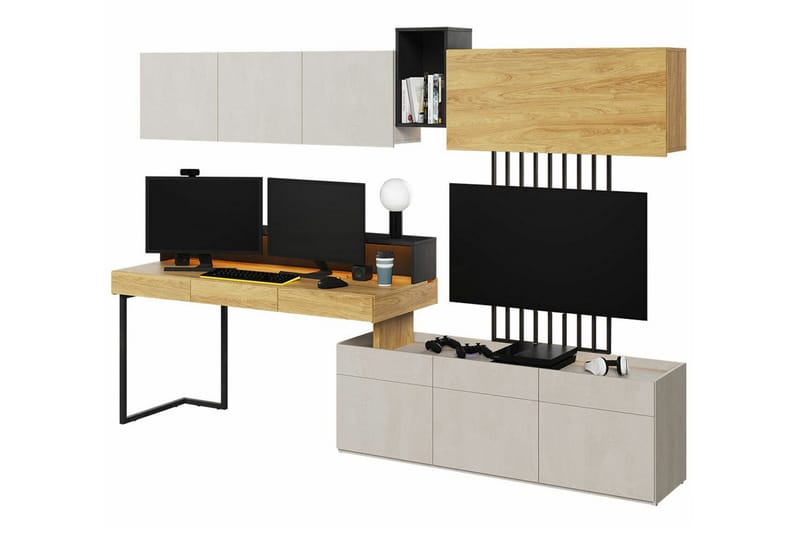 Rathmore Möbelset För Vardagsrum - Svart - Möbler - Vardagsrum - Möbelset för vardagsrum