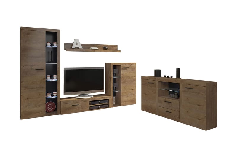 Rumba Soffgrupp - Beige/Brun - Möbler - Vardagsrum - Möbelset för vardagsrum