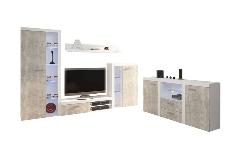 Rumba Vardagsrumsset - Beige/Grå/Vit - Möbler - Vardagsrum - Möbelset för vardagsrum