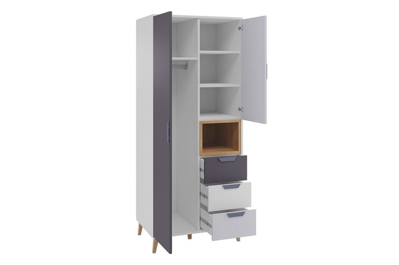 Sayuki Möbelset För Vardagsrum - Vit/Grå - Möbler - Vardagsrum - Möbelset för vardagsrum