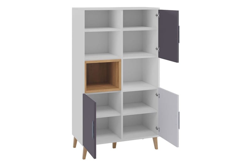 Sayuki Möbelset För Vardagsrum - Vit/Grå - Möbler - Vardagsrum - Möbelset för vardagsrum