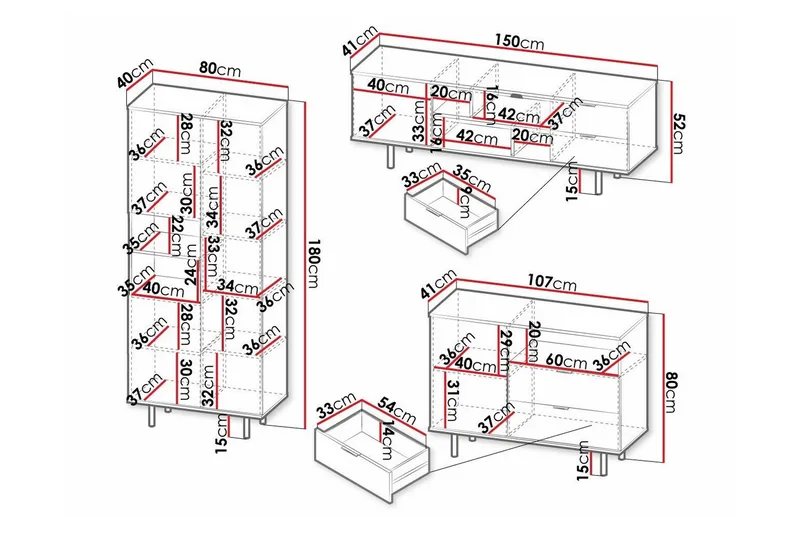 Staffin Möbelset För Vardagsrum - Cashmere - Möbler - Vardagsrum - Möbelset för vardagsrum