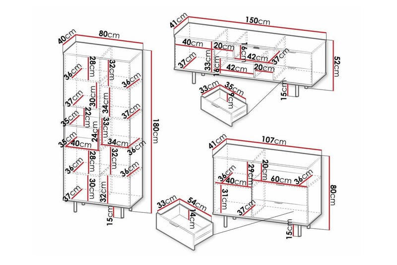 Staffin Möbelset För Vardagsrum - Cashmere - Möbler - Vardagsrum - Möbelset för vardagsrum