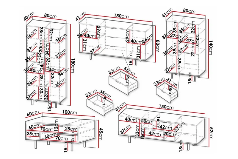 Staffin Möbelset För Vardagsrum - Cashmere - Möbler - Vardagsrum - Möbelset för vardagsrum