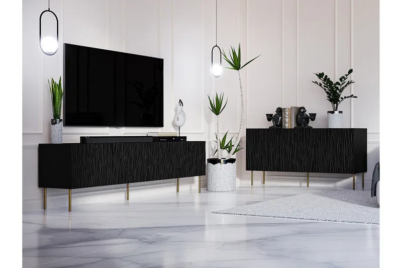 Strontian Möbelset För Vardagsrum Scandinavian Choice Black - Möbler - Vardagsrum - Möbelset för vardagsrum