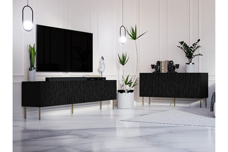 Strontian Möbelset För Vardagsrum Scandinavian Choice Black - Möbler - Vardagsrum - Möbelset för vardagsrum