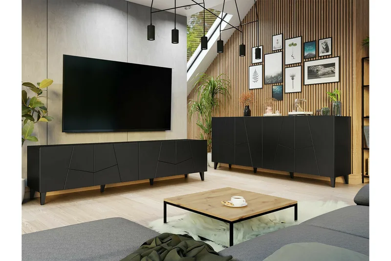 Strontian Möbelset För Vardagsrum Scandinavian Choice Black - Möbler - Vardagsrum - Möbelset för vardagsrum