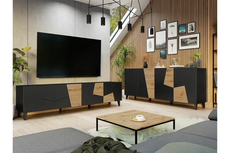 Strontian Möbelset För Vardagsrum Scandinavian Choice Black - Möbler - Vardagsrum - Möbelset för vardagsrum