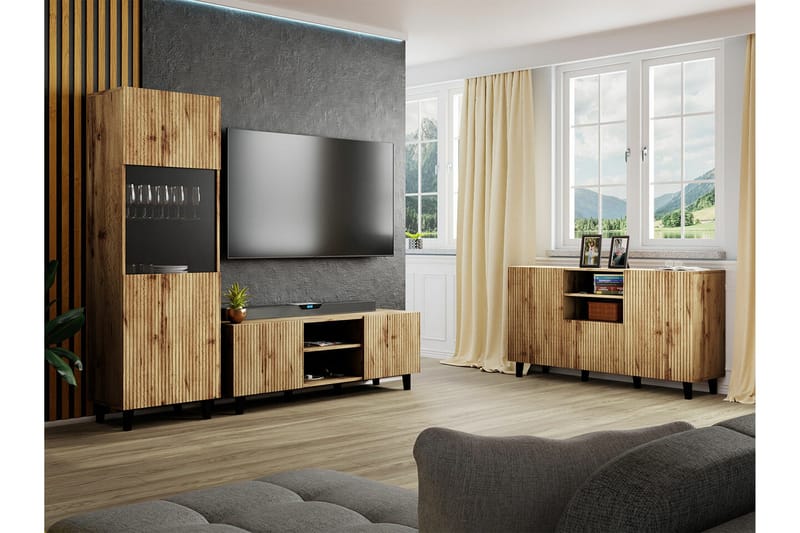 Strontian Möbelset För Vardagsrum Scandinavian Choice Black - Möbler - Vardagsrum - Möbelset för vardagsrum