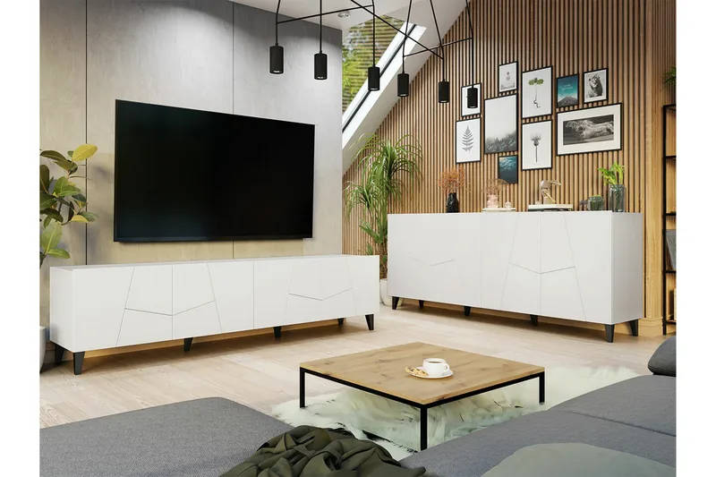 Strontian Möbelset För Vardagsrum Scandinavian Choice White - Möbler - Vardagsrum - Möbelset för vardagsrum