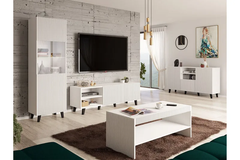 Strontian Möbelset För Vardagsrum Scandinavian Choice White - Möbler - Vardagsrum - Möbelset för vardagsrum