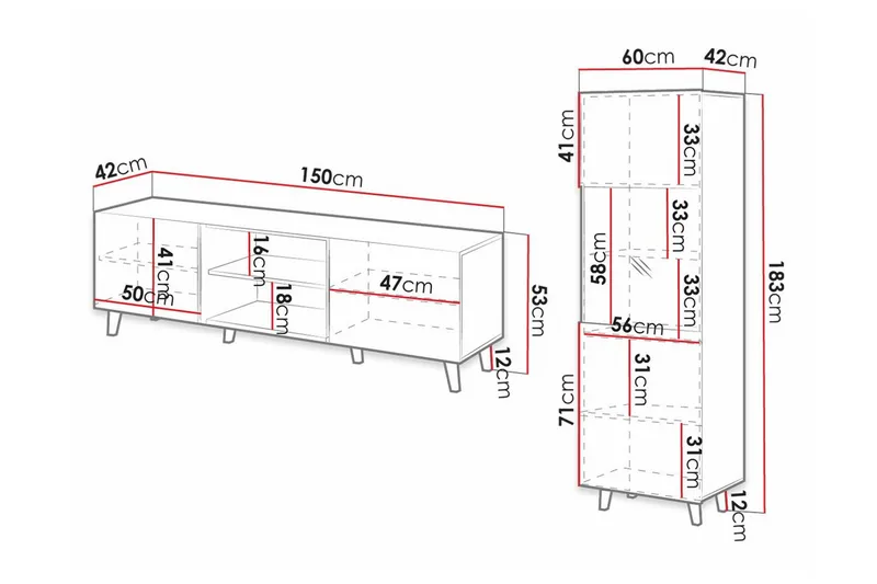 Strontian Möbelset För Vardagsrum Scandinavian Choice White - Möbler - Vardagsrum - Möbelset för vardagsrum