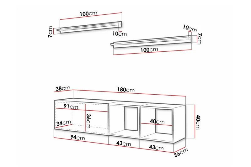 Summerville Möbelset För Vardagsrum White - Möbler - Vardagsrum - Möbelset för vardagsrum