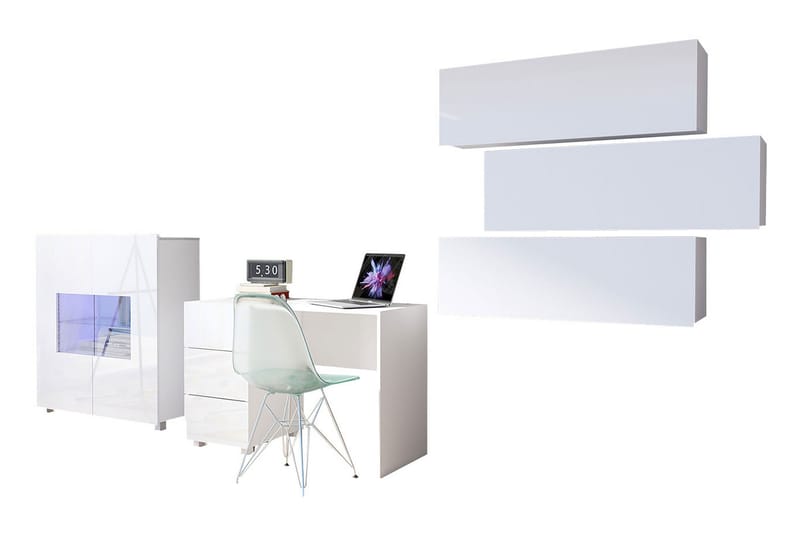 TRACEY Vardagsrumsset - Grå/Vit - Möbler - Vardagsrum - Möbelset för vardagsrum