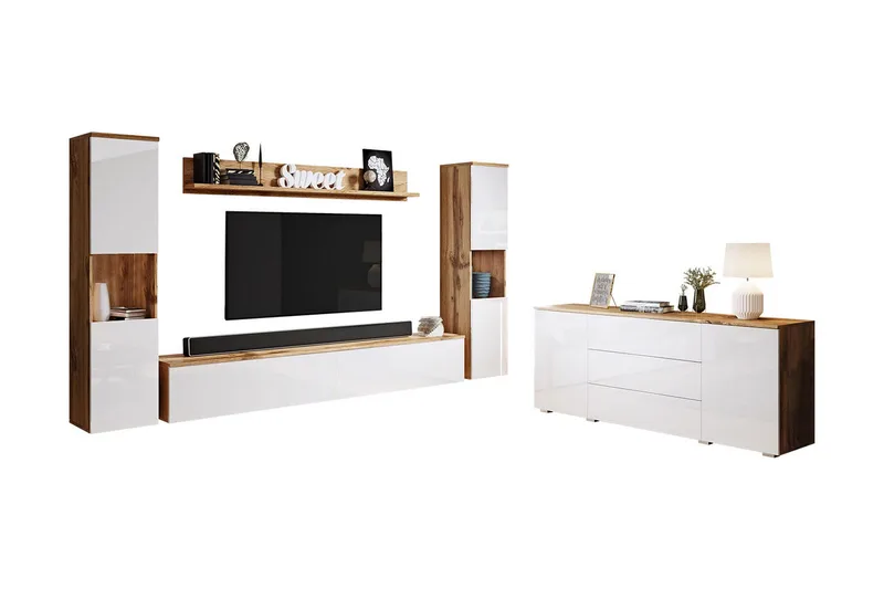 Valga Möbelset För Vardagsrum Natur|Vit - Natur/Vit - Möbler - Vardagsrum - Möbelset för vardagsrum