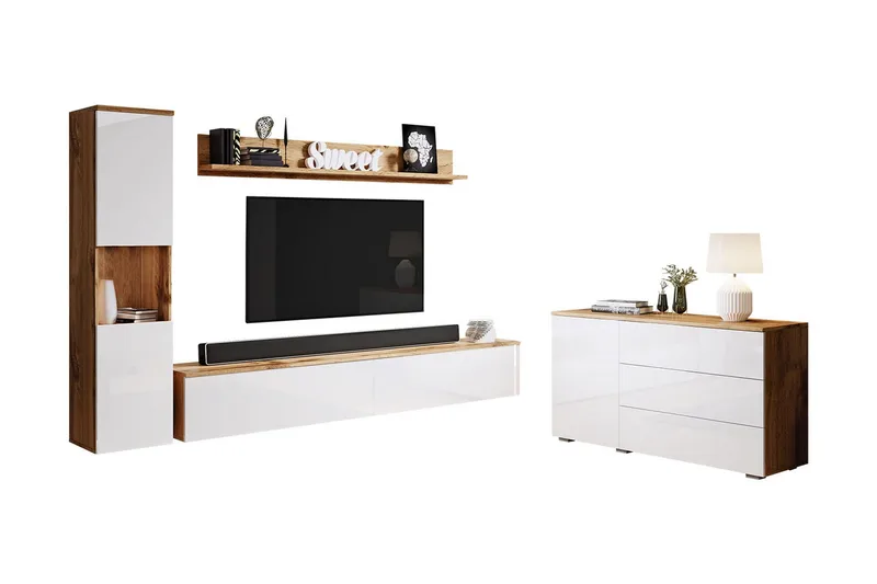 Valga Möbelset För Vardagsrum Natur|Vit - Natur/Vit - Möbler - Vardagsrum - Möbelset för vardagsrum