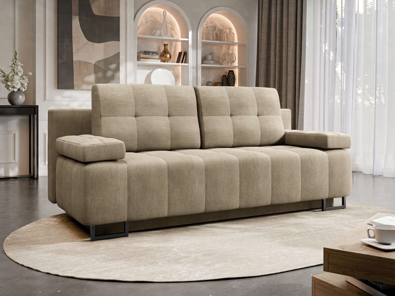 Morenia 3-sits Bäddsoffa med förvaring - beige - Möbler - Vardagsrum - Bäddsoffor