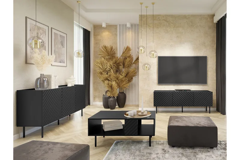 Munkedal Möbelset För Vardagsrum - Svart - Möbler - Vardagsrum - Möbelset för vardagsrum