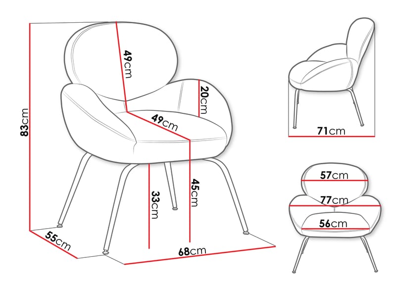 Neylin Fåtölj - Grå - Möbler - Vardagsrum - Fåtöljer