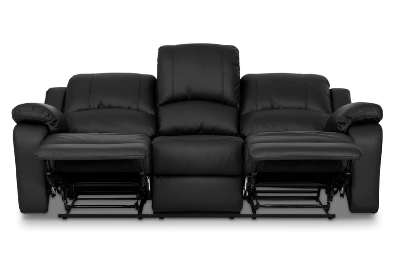 Norbo Soffgrupp 3-sits+2-sits Konstläder - Svart - Möbler - Vardagsrum - Soffgrupper