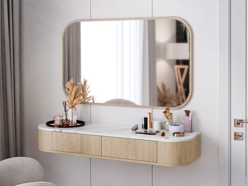 Pantego Sminkbord med spegel 123 cm - brun - Möbler - Bord - Sminkbord