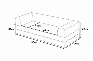 Pento 3-sits Bäddsoffa - Möbler - Vardagsrum - Bäddsoffor