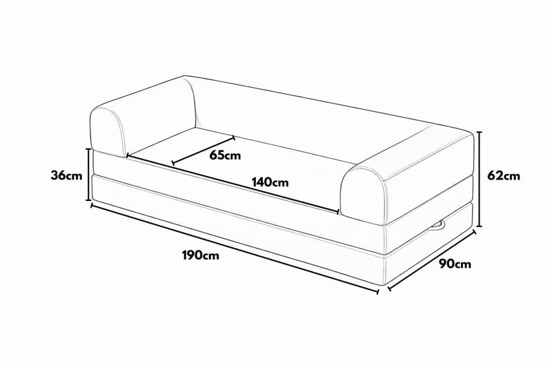 Pento 3-sits Bäddsoffa - Möbler - Vardagsrum - Bäddsoffor
