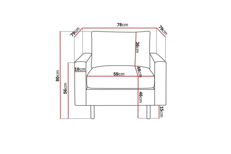 Peppe Manchester Fåtölj 76 cm Bred - Beige - Möbler - Vardagsrum - Fåtöljer - Clubfåtöljer