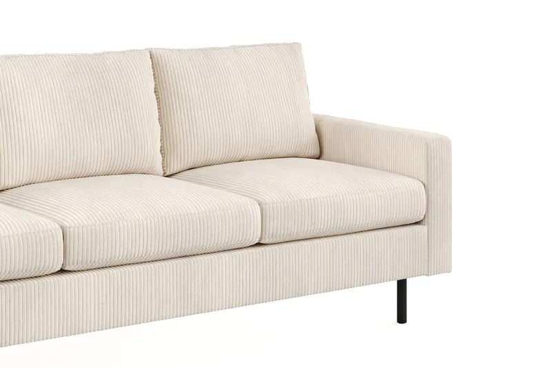 Peppe Soffgrupp 3-sits Soffa + Fåtölj + Fotpall i Manchester - Beige - Möbler - Vardagsrum - Soffgrupper