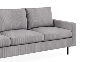 Peppe Soffgrupp 3-sits Soffa + Fåtölj + Fotpall i Manchester - Grå - Möbler - Vardagsrum - Soffgrupper
