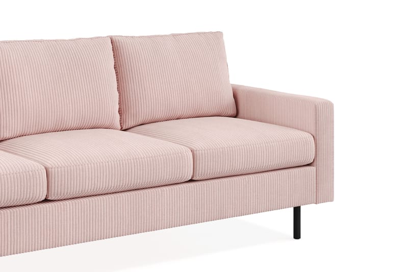 Peppe Soffgrupp 3-sits Soffa + Fåtölj + Fotpall i Manchester - Rosa - Möbler - Vardagsrum - Soffgrupper
