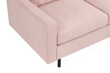 Peppe Soffgrupp 3-sits Vändbar L-formad Divansoffa + Fåtölj + Fotpall i Manchester - Rosa - Möbler - Vardagsrum - Soffgrupper