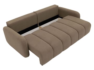 Quarlos 3-sits Bäddsoffa med Förvaring - Brun - Möbler - Vardagsrum - Bäddsoffor