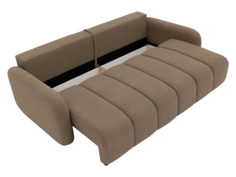 Quarlos 3-sits Bäddsoffa med Förvaring - Brun - Möbler - Vardagsrum - Bäddsoffor