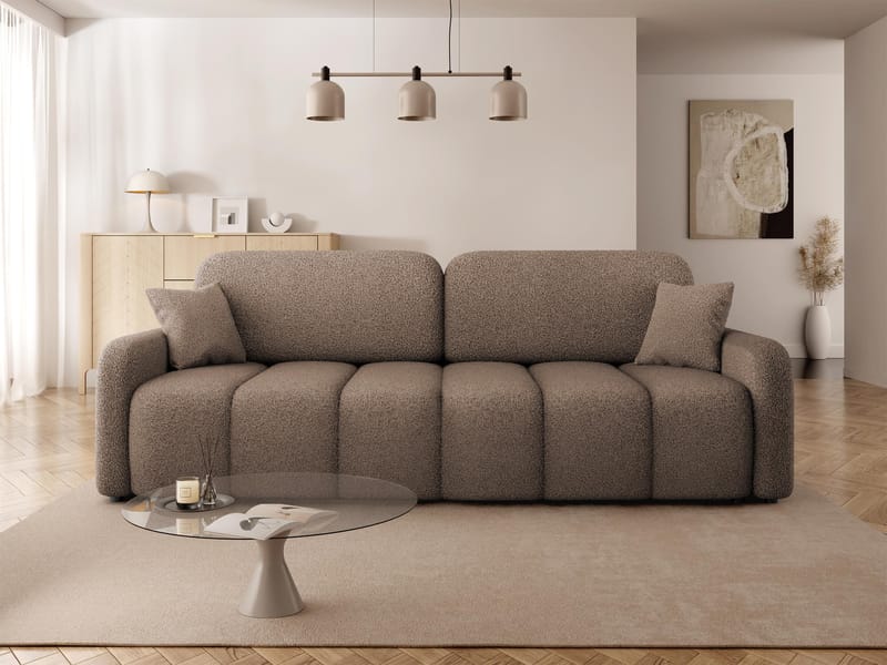 Quarlos 3-sits Bäddsoffa med Förvaring - Brun - Möbler - Vardagsrum - Bäddsoffor