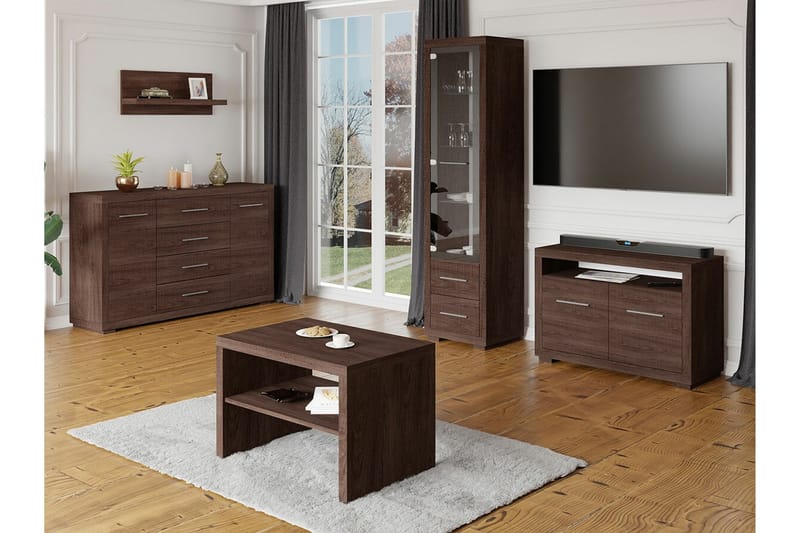 Rosehall Möbelset För Vardagsrum Mörkbrun - Möbelset för vardagsrum