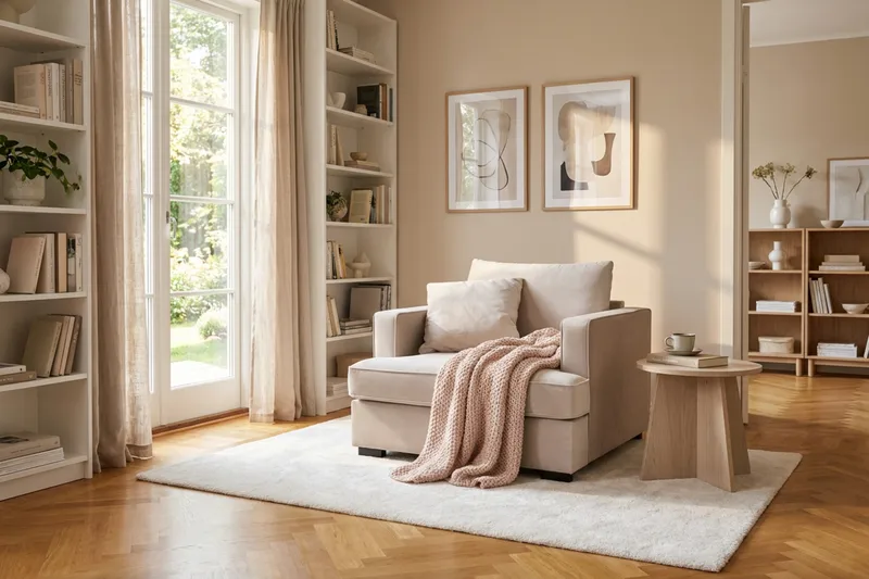 Rossita Extra Djup Fåtölj - Beige - Möbler - Vardagsrum - Fåtöljer