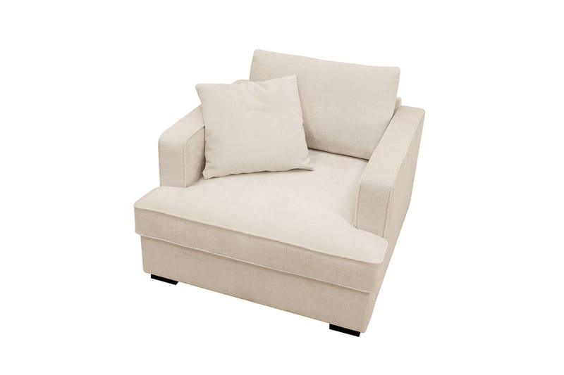 Rossita Extra Djup Fåtölj - Trenza 06, Beige Chenille - Möbler - Vardagsrum - Fåtöljer