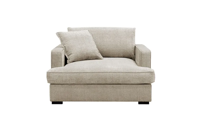 Rossita lyx Extra djup Fåtölj, Beige Chenille