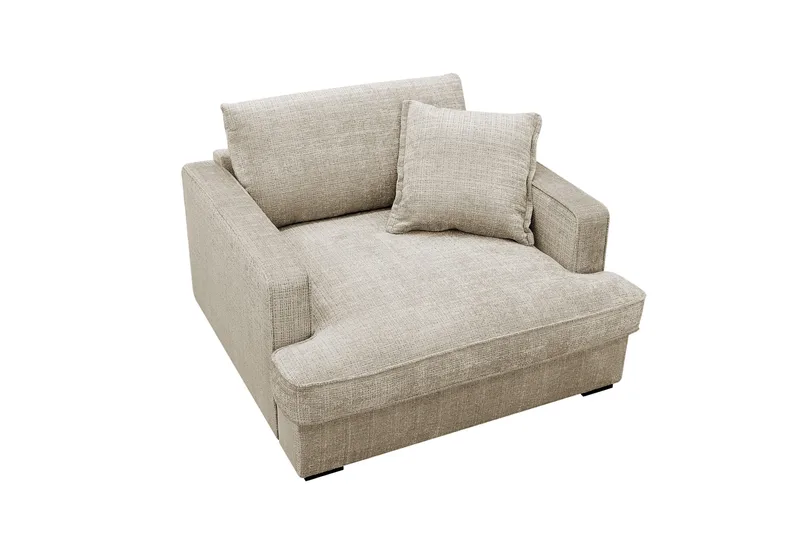 Rossita lyx Extra djup Fåtölj - Beige Chenille - Möbler - Vardagsrum - Fåtöljer