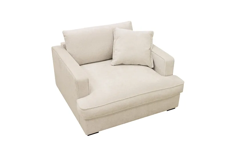 Rossita lyx Extra djup Fåtölj - Beige Chenille - Möbler - Vardagsrum - Fåtöljer