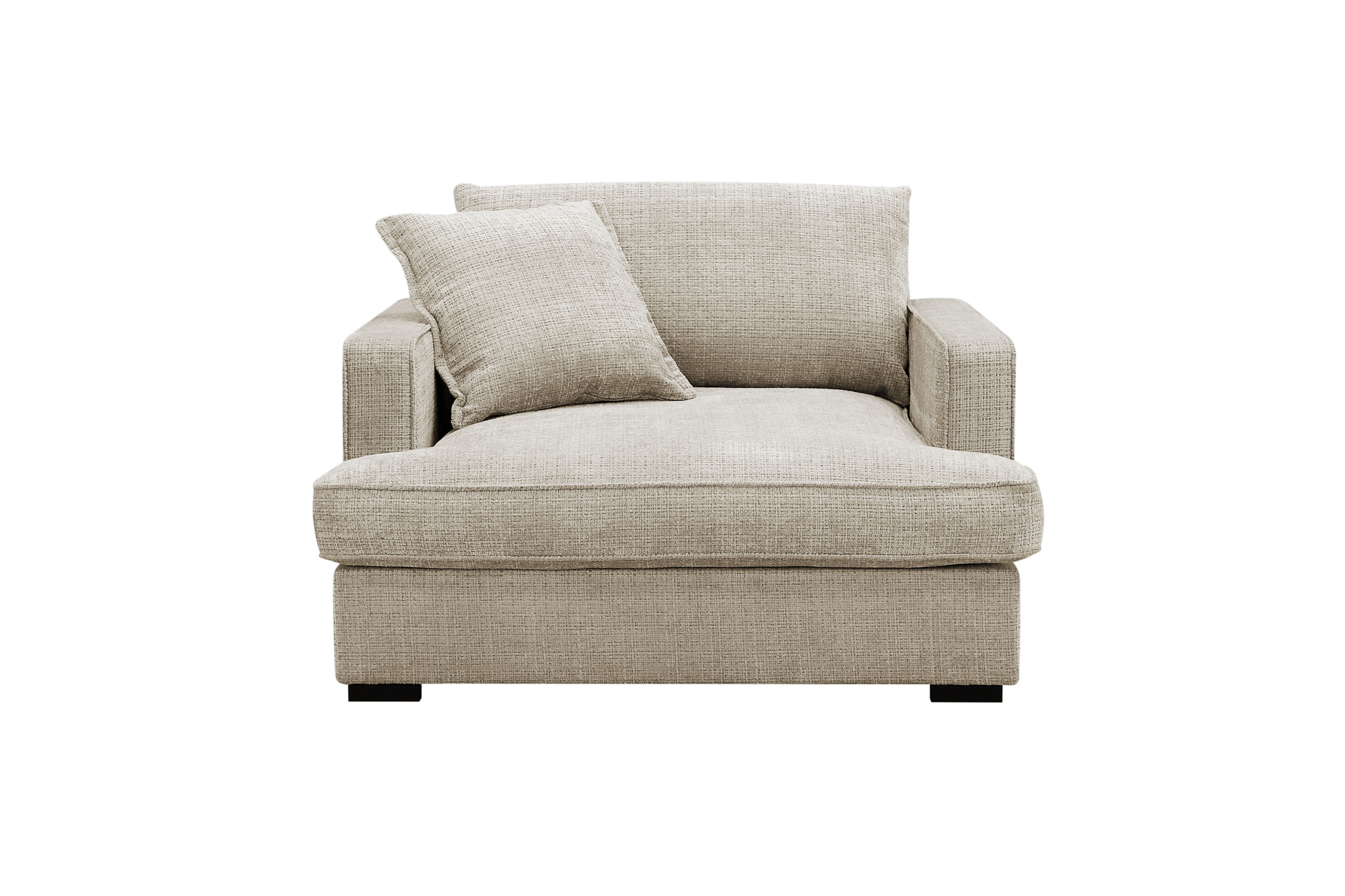 rossita lyx extra djup fåtölj - beige chenille