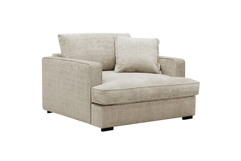 Rossita lyx Extra djup Fåtölj - Beige Chenille - Möbler - Vardagsrum - Fåtöljer