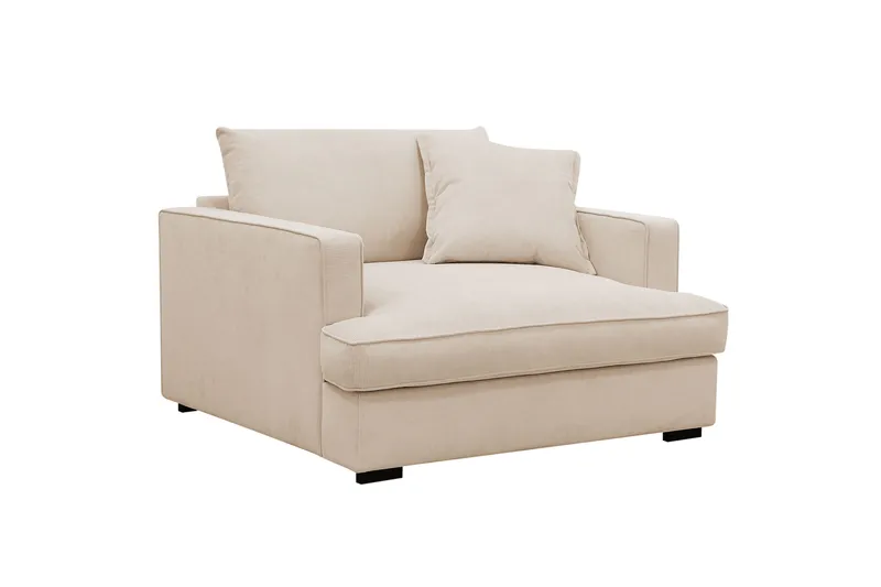 Rossita lyx Extra djup Fåtölj - Beige Manchester - Möbler - Vardagsrum - Fåtöljer