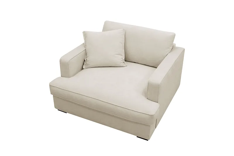 Rossita lyx Extra djup Fåtölj - Beige Tyg - Möbler - Vardagsrum - Fåtöljer