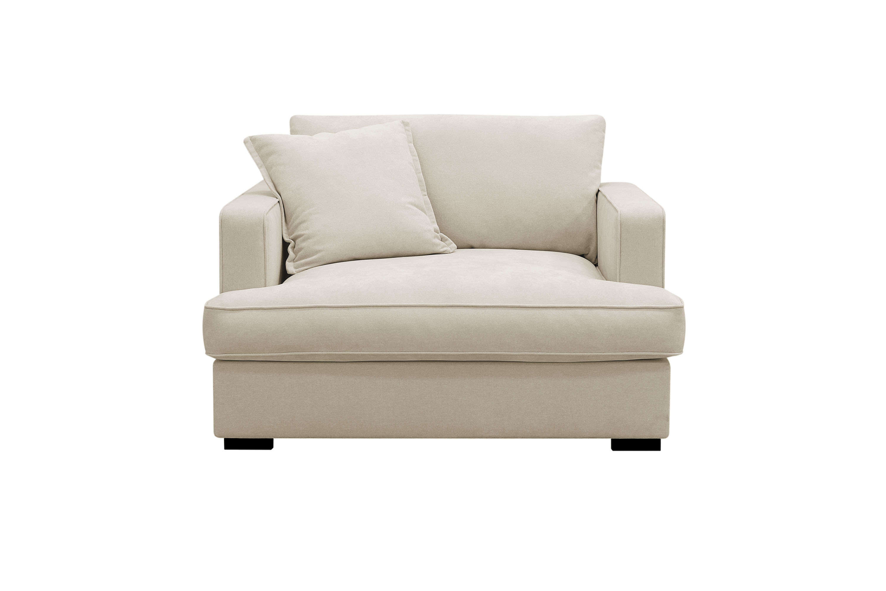 rossita lyx extra djup fåtölj - beige tyg