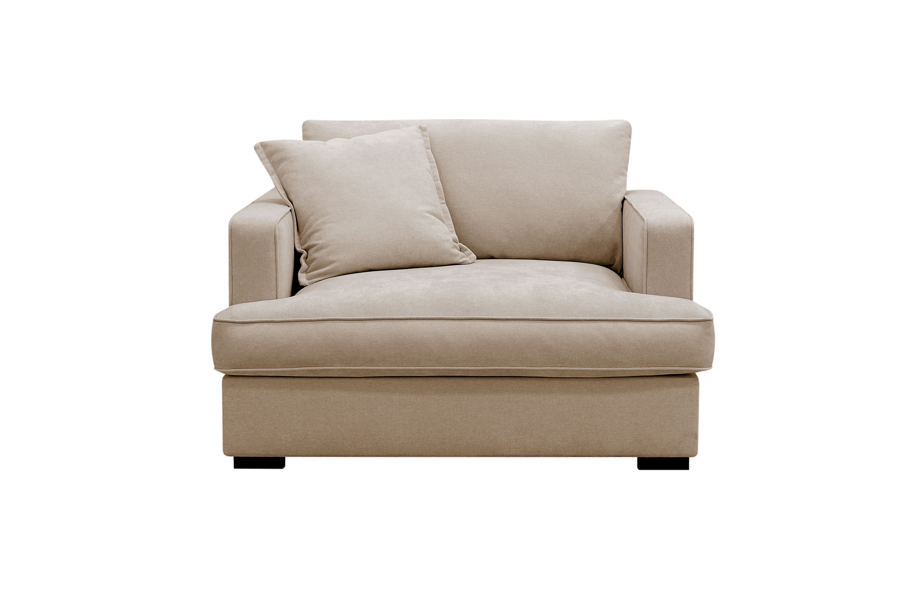 rossita lyx extra djup fåtölj - beige tyg