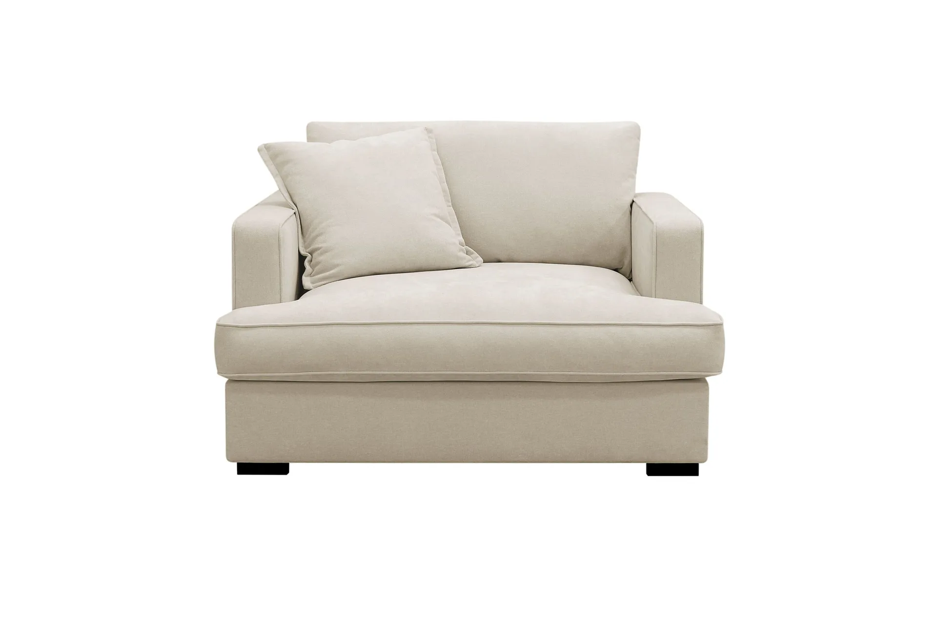 rossita lyx extra djup fåtölj - beige tyg