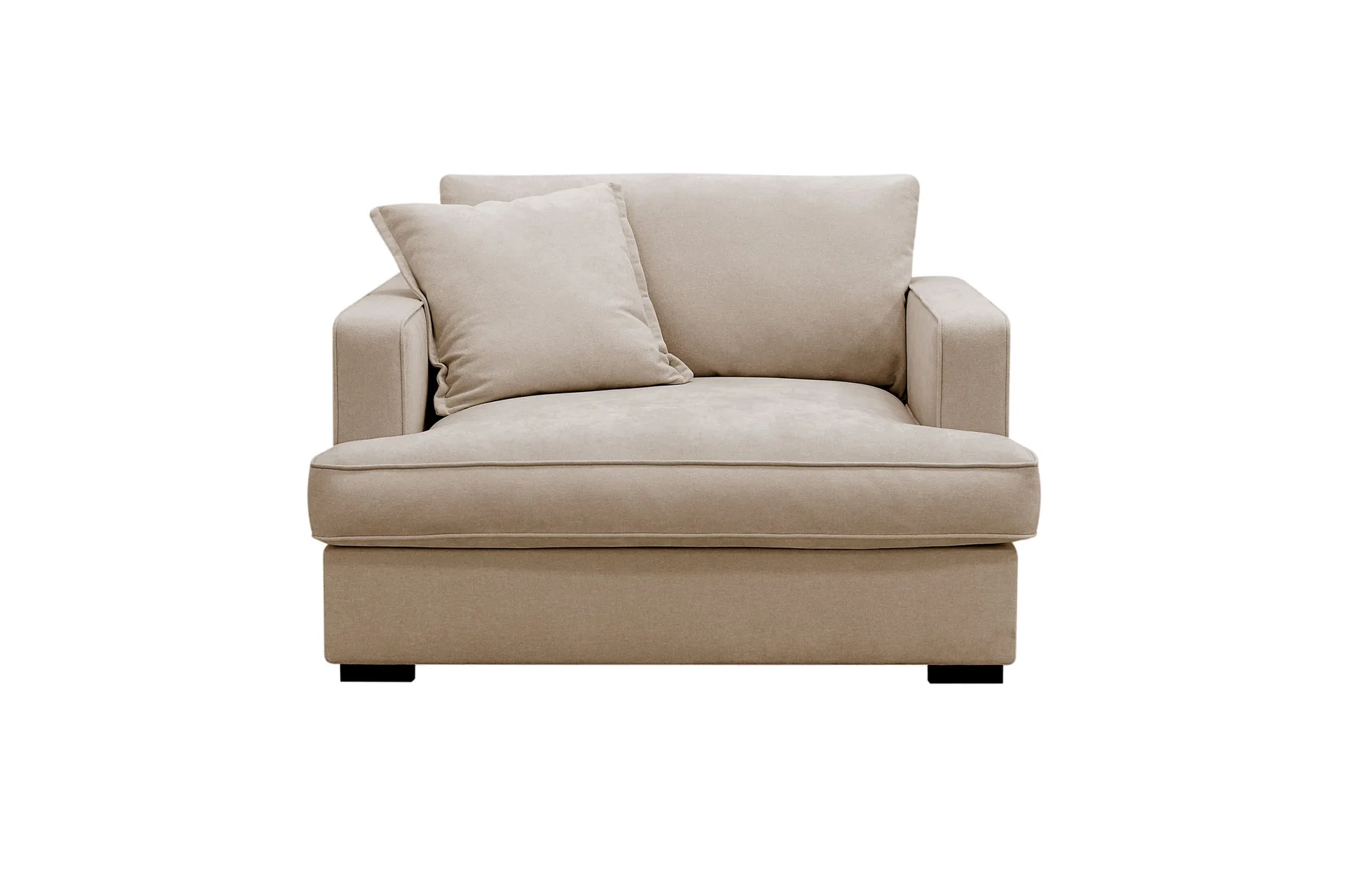 rossita lyx extra djup fåtölj - beige tyg