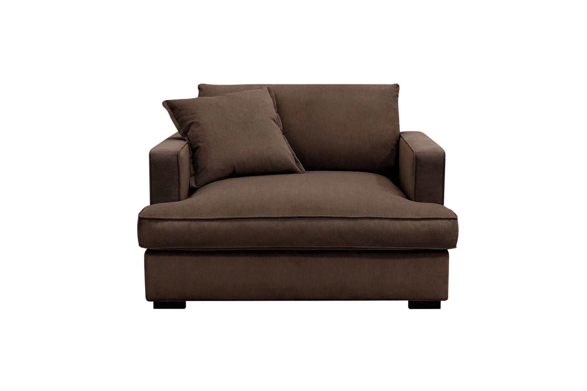 rossita lyx extra djup fåtölj - brun manchester